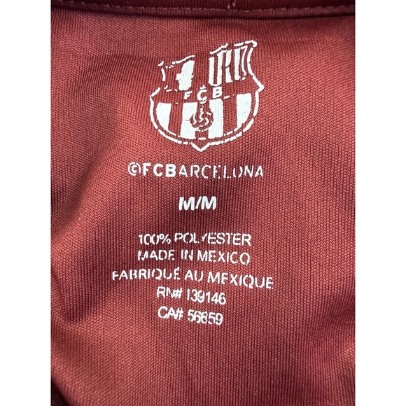 FC Barcelona Youth Medium M/M Shirt Burgundy 1899 Barca Soccer Tee - Picture 3 of 3